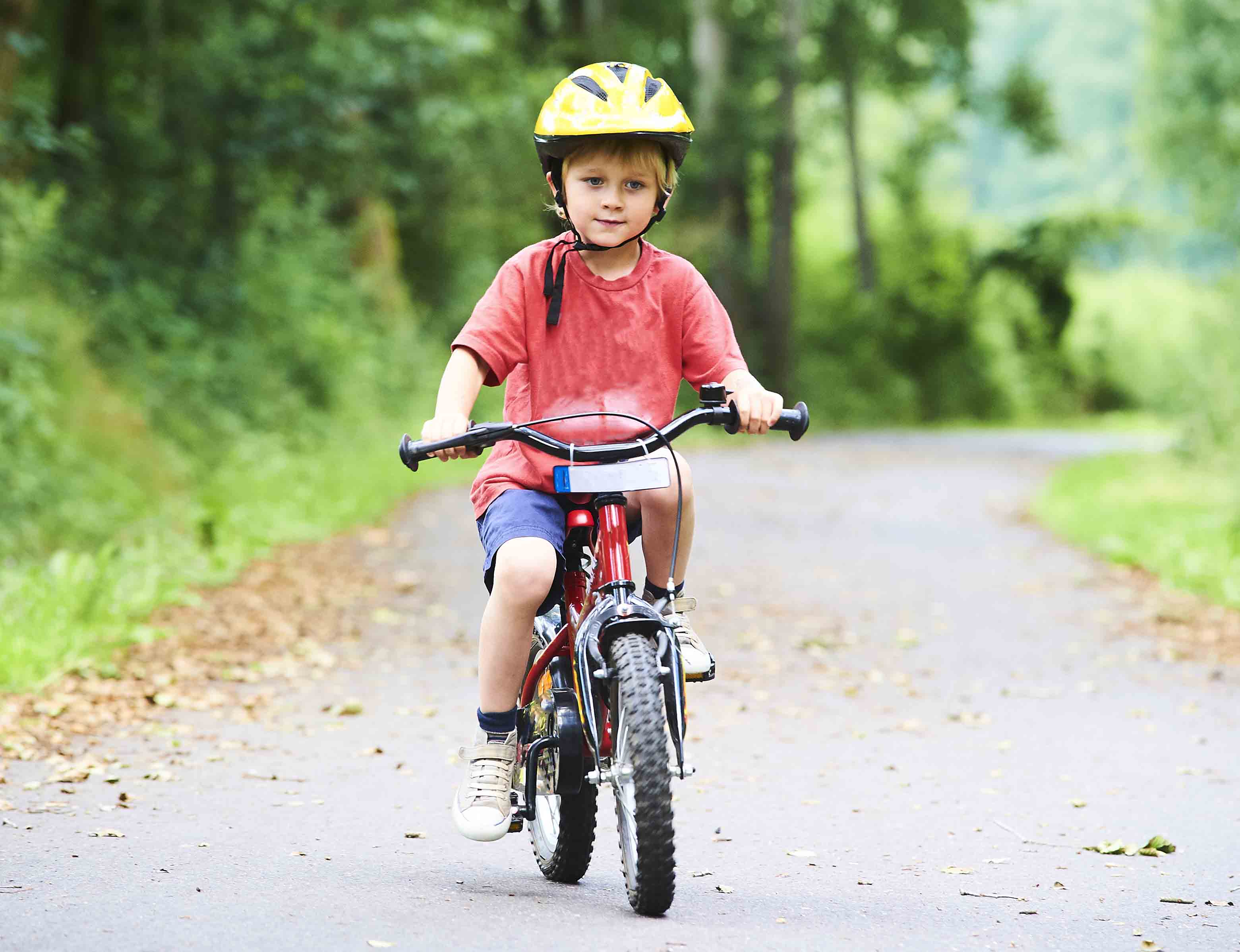 kid wearing a helmet